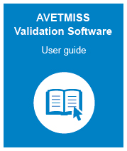 The user guide for the avetmiss validation software. It is a pdf file
