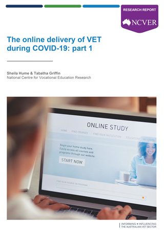 Image of publication cover for The online delivery of VET during COVID-19: part 1